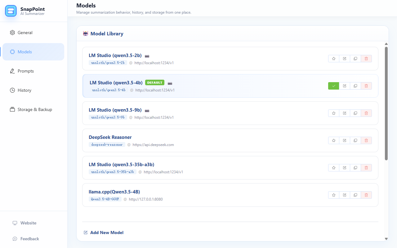 SnapPoint Model Library